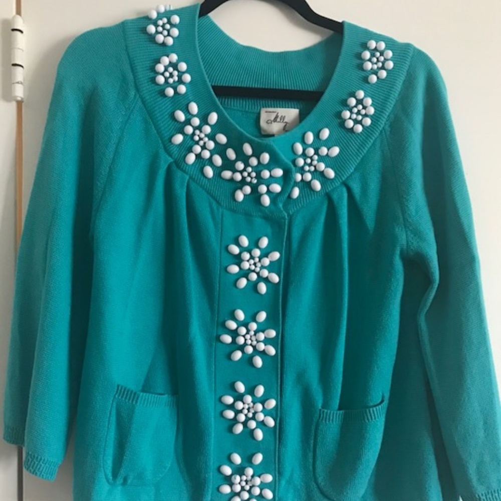 Milly of New York Beaded Sweater